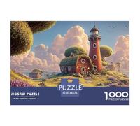 Sinoshow_24085_a_red_lighthouse_with_a_white_roof_and_walls_sta_3f45d1ed-effa-411f-a831-f2de5189ba5a_2 1000 Pieces Puzzles Impossible Hard Difficult Jigsaw Puzzle, Stress Releasing Family Game, Birth