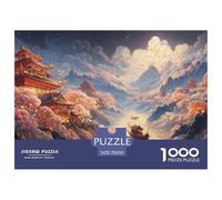 Sinoshow_24085_a_river_flows_between_the_mountains_in_the_style_74372cd3-e7aa-4fc2-98f1-3b2c2416cba9_2 1000 Pieces Puzzles Impossible Hard Difficult Puzzle Game, Stress Releasing Family Game, Family