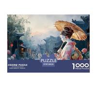 Sinoshow_24085_a_robot_in_a_kimono_with_white_and_pink_face_pai_da3e3a7d-3467-419a-bad3-2b518f36fbb5_4 1000 Pieces Jigsaw Fun Challenging & Brainteasing Puzzle Game, Vibrant Imagery, B
