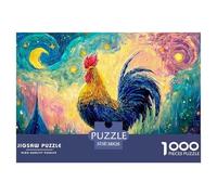 Sinoshow_24085_a_rooster_with_feathers_made_of_colorful_silk_in_ac94eccf-35b5-477f-8b2c-4e78aad40c98_1 1000 Pieces Jigsaw Fun Challenging & Brainteasing Puzzle Game, Vibrant Imagery, B