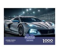 Sinoshow_24085_a_silver-gray_widebody_corvette_c8r_gt2_race_car_ed8b2907-5f3c-4244-b039-fb6478479fda_1 1000 Pieces Puzzles Impossible Hard Difficult Jigsaw Puzzle, Stress Releasing Family Game, Famil