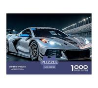 Sinoshow_24085_a_silver-gray_widebody_corvette_c8r_gt2_race_car_ed8b2907-5f3c-4244-b039-fb6478479fda_2 1000 Pieces Puzzles Challenging And Educational Jigsaw Puzzle, Unique Challenging Educational To