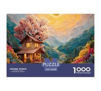 Sinoshow_24085_a_small_two-story_house_in_the_countryside_surro_5774eeaf-1add-44ec-b862-7fa996c97c63_2 1000 Pieces Jigsaw Challenging And Educational Jigsaw Puzzle, Unique Challenging Educational Toy