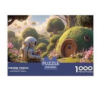 Sinoshow_24085_a_spaceman_sitting_on_the_mossy_grass_of_an_eart_5aeebca7-cfee-420e-9990-52da1cfb2530_1 1000 Pieces Puzzles Impossible Hard Difficult Puzzle Game, Stress Releasing Family Game, Birthda