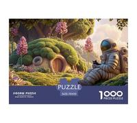 Sinoshow_24085_a_spaceman_sitting_on_the_mossy_grass_of_an_eart_5aeebca7-cfee-420e-9990-52da1cfb2530_3 1000 Pieces Puzzles Impossible Hard Difficult Puzzle Game, Unique Challenging Educational Toys,