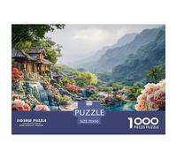 Sinoshow_24085_a_stunning_tropical_garden_featuring_lush_greene_29348ced-bb69-4eb6-82a9-394ff8bf7a7e_2 1000 Pieces Puzzles Impossible Hard Difficult Jigsaw Puzzle, Stress Releasing Family Game, Famil