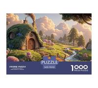 Sinoshow_24085_a_thatched_cottage_with_smoke_rising_from_the_ch_4dd54781-8517-4395-b1f0-cc268e3e5d9d_3 1000 Pieces Puzzles Impossible Hard Difficult Jigsaw Puzzle, Unique Challenging Educational Toys