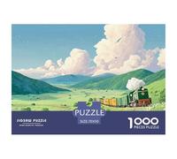 Sinoshow_24085_a_train_is_driving_on_the_grassland_carrying_car_3ac0484b-612d-4620-97f0-6dd607768cfc_4 1000 Pieces Jigsaw Fun Challenging & Brainteasing Puzzle Game, Stress Releasing Family Game, Bir