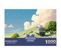 Sinoshow_24085_a_train_on_the_road_surrounded_by_green_fields_i_ce1e670a-40c4-4b78-a7b6-e3420f6456cd_4 1000 Pieces Puzzles Impossible Hard Difficult Jigsaw Puzzle, Unique Challenging Educational Toys