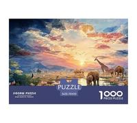 Sinoshow_24085_a_vibrant_and_colorful_savannah_scene_with_vario_6dcd1ef3-ed2b-48e3-99a3-66fca50136c3_1 1000 Pieces Jigsaw Fun Challenging & Brainteasing Puzzle Game, Unique Challenging Educational To