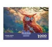 Sinoshow_24085_a_vibrant_red_owl_with_striking_blue_eyes_convey_7f83136b-986c-436d-8f78-1b7a1ad83e37_4 1000 Pieces Jigsaw Fun Challenging & Brainteasing Puzzle Game, Unique Challenging Educational To