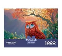 Sinoshow_24085_a_vibrant_red_owl_with_striking_blue_eyes_convey_7f83136b-986c-436d-8f78-1b7a1ad83e37_1 1000 Pieces Puzzles Impossible Hard Difficult Puzzle Game, Stress Releasing Family Game, Family