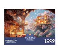 Sinoshow_24085_a_whimsical_treehouse_interior_with_round_window_7e7797ef-ca57-498f-8f39-1fae8f365883_1 1000 Pieces Puzzles Impossible Hard Difficult Jigsaw Puzzle, Stress Releasing Family Game, Famil