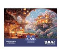 Sinoshow_24085_a_whimsical_treehouse_interior_with_round_window_7e7797ef-ca57-498f-8f39-1fae8f365883_1 1000 Pieces Puzzles Impossible Hard Difficult Jigsaw Puzzle, Vibrant Imagery, Bir