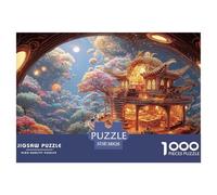 Sinoshow_24085_a_whimsical_treehouse_interior_with_round_window_d5b61b4f-194c-43e8-a392-6df58720f05f_2 1000 Pieces Jigsaw Fun Challenging & Brainteasing Puzzle Game, Unique Challenging Educational To