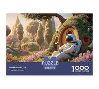 Sinoshow_24085_a_white_astronaut_sitting_on_the_back_of_the_ear_e0fa01ad-5eae-46a9-8740-5c7be709a76c_3 1000 Pieces Puzzles Impossible Hard Difficult Jigsaw Puzzle, Unique Challenging Educational Toys