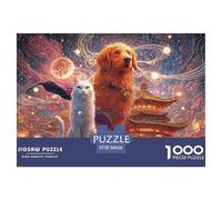 Sinoshow_24085_a_white_cat_with_brown_spots_and_long_fur_wearin_4ea30f9d-2195-429f-b398-59af34838fa0_4 1000 Pieces Jigsaw Fun Challenging & Brainteasing Jigsaw Puzzle, Stress Releasing Family Game, B