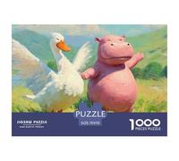 Sinoshow_24085_a_white_duck_stands_on_the_grass_with_its_wings__c775f5ce-aeaf-42bf-86e4-7312ce639498_4 1000 Pieces Puzzles Impossible Hard Difficult Jigsaw Puzzle, Unique Challenging Educational Toys