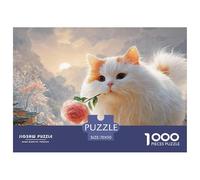 Sinoshow_24085_a_white_persian_cat_with_long_fur_holding_a_pink_476e1f64-aa41-4e3d-ac63-892669c180d9_2 1000 Pieces Puzzles Impossible Hard Difficult Jigsaw Puzzle, Unique Challenging Educational Toys
