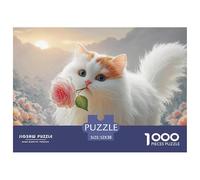 Sinoshow_24085_a_white_persian_cat_with_long_fur_holding_a_pink_476e1f64-aa41-4e3d-ac63-892669c180d9_3 1000 Pieces Jigsaw Fun Challenging & Brainteasing Jigsaw Puzzle, Vibrant Imagery