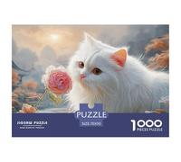 Sinoshow_24085_a_white_persian_cat_with_long_fur_holding_a_pink_476e1f64-aa41-4e3d-ac63-892669c180d9_4 1000 Pieces Jigsaw Fun Challenging & Brainteasing Jigsaw Puzzle, Stress Releasing Family Game, F
