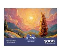 Sinoshow_24085_a_winding_path_leads_through_rolling_hills_with__385e56ec-a4fe-4c67-a8e4-280c465a692e_2 1000 Pieces Jigsaw Impossible Hard Difficult Jigsaw Puzzle, Vibrant Imagery, Birt