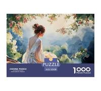Sinoshow_24085_a_woman_in_a_white_wedding_dress_sitting_on_a_ro_5fc12f10-82ca-49e0-9f5f-67fad22abec9_3 1000 Pieces Jigsaw Challenging And Educational Jigsaw Puzzle, Vibrant Imagery, Bi