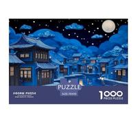 Sinoshow_24085_at_night_the_ancient_chinese_town_is_surrounded__25142d75-c801-4bcd-98e5-5dc4e253f75d_3 1000 Pieces Jigsaw Fun Challenging & Brainteasing Jigsaw Puzzle, Vibrant Imagery