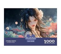 Sinoshow_24085_beautiful_anime_girl_with_a_japanese-inspired_ha_d59c2cb3-4d6e-4149-b605-bfabef8e0b1c_1 1000 Pieces Jigsaw Challenging And Educational Jigsaw Puzzle, Stress Releasing Family Game, Fami