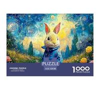 Sinoshow_24085_bunny_in_a_blue_coat_peter_rabbit_standing_among_759e7ad2-d104-4b9c-803c-081fd891235a_4 1000 Pieces Jigsaw Impossible Hard Difficult Jigsaw Puzzle, Stress Releasing Family Game, Family