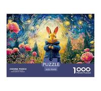 Sinoshow_24085_bunny_in_blue_coat_in_the_style_of_peter_rabbit__2a06dbec-9ad1-4bc3-a7d9-c0eada7683f5_2 1000 Pieces Jigsaw Challenging And Educational Puzzle Game, Stress Releasing Family Game, Family