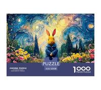 Sinoshow_24085_bunny_in_blue_coat_in_the_style_of_peter_rabbit__2a06dbec-9ad1-4bc3-a7d9-c0eada7683f5_1 1000 Pieces Jigsaw Impossible Hard Difficult Puzzle Game, Stress Releasing Family Game, Family C