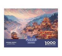 Sinoshow_24085_chinese_ink_painting_a_meticulous_landscape_with_6f09d45d-e28a-4161-8218-6d0fe3f7b0ac_1 1000 Pieces Puzzles Impossible Hard Difficult Jigsaw Puzzle, Stress Releasing Family Game, Famil