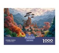 Sinoshow_24085_chinese_landscape_small_villages_nestled_in_the__b2c6c60b-16de-4c5e-a06f-06e3de7258e4_3 1000 Pieces Puzzles Impossible Hard Difficult Jigsaw Puzzle, Vibrant Imagery, Bir