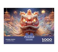 Sinoshow_24085_chinese_lion_dance_head_golden_hair_and_beard_re_1e05f75a-115c-4bf2-af8e-4fe6b5ddb40e_2 1000 Pieces Puzzles Impossible Hard Difficult Puzzle Game, Vibrant Imagery, Birth