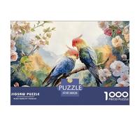 Sinoshow_24085_colorful_parrot_couple_in_love_surrounded_by_flo_c5817d4c-311e-4f93-a107-0d7def3a8bc6_2 1000 Pieces Jigsaw Fun Challenging & Brainteasing Puzzle Game, Unique Challenging Educational To