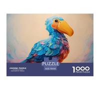 Sinoshow_24085_cute_and_simple_illustration_of_a_blue_dodo_whit_5648dc15-984e-45c5-a83e-a4b0946d264f_1 1000 Pieces Jigsaw Impossible Hard Difficult Jigsaw Puzzle, Stress Releasing Family Game, Family