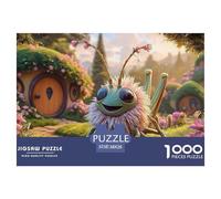 Sinoshow_24085_cute_green_grasshopper_character_in_the_style_of_c94385e0-ebe7-44a6-9201-ee3b97fc2bfc_4 1000 Pieces Puzzles Impossible Hard Difficult Puzzle Game, Vibrant Imagery, Famil