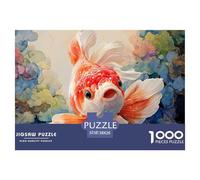 Sinoshow_24085_cute_little_goldfish_red_and_white_background_wi_22405ec8-ec5c-4d6e-9049-10cdb2c3688e_1 1000 Pieces Puzzles Impossible Hard Difficult Jigsaw Puzzle, Unique Challenging Educational Toys