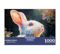 Sinoshow_24085_cute_white_bunny_light_pastel_pink_and_blue_colo_2a2b8e25-4b4d-482b-83ef-9c125c72b441_4 1000 Pieces Puzzles Impossible Hard Difficult Jigsaw Puzzle, Vibrant Imagery, Bir