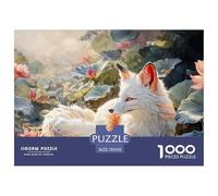 Sinoshow_24085_cute_white_nine-tailed_fox_with_red_fur_and_yell_e773085d-9c37-47cc-8638-4331a7876dd8_3 1000 Pieces Puzzles Impossible Hard Difficult Jigsaw Puzzle, Unique Challenging Educational Toys