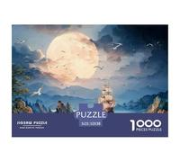 Sinoshow_24085_full_moon_night_sky_a_pirate_ship_in_the_ocean_s_13f41be4-0b24-430e-b1ee-b6732bc0053b_1 1000 Pieces Puzzles Impossible Hard Difficult Jigsaw Puzzle, Stress Releasing Family Game, Famil
