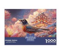 Sinoshow_24085_gouache_illustration_of_an_american_robin_perche_cdfb2b6d-fbc8-4006-88bb-7d9748e0c329_3 1000 Pieces Puzzles Impossible Hard Difficult Puzzle Game, Unique Challenging Educational Toys,