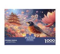 Sinoshow_24085_gouache_illustration_of_an_american_robin_perche_cdfb2b6d-fbc8-4006-88bb-7d9748e0c329_4 1000 Pieces Puzzles Impossible Hard Difficult Puzzle Game, Unique Challenging Educational Toys,