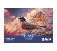 Sinoshow_24085_gouache_illustration_of_an_american_robin_perche_cdfb2b6d-fbc8-4006-88bb-7d9748e0c329_3 1000 Pieces Puzzles Challenging And Educational Jigsaw Puzzle, Unique Challenging Educational To