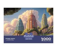 Sinoshow_24085_illustration_of_three_skyscrapers_along_the_rive_71c33e4b-cf34-44b0-ac89-6bb803a0b855_1 1000 Pieces Jigsaw Fun Challenging & Brainteasing Jigsaw Puzzle, Vibrant Imagery