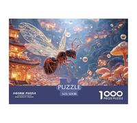 Sinoshow_24085_in_the_lush_green_mossy_forest_an_ant_with_trans_b95e2fbf-8247-4ccb-8915-fe1b6a2343b2_2 1000 Pieces Jigsaw Fun Challenging & Brainteasing Puzzle Game, Vibrant Imagery, B