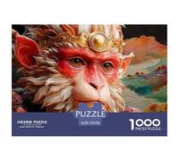 Sinoshow_24085_jinsen_monkey_king_monkey_face_with_golden_hair__202ae731-c02f-4cfd-8314-b5fba319ccd0_3 1000 Pieces Puzzles Impossible Hard Difficult Puzzle Game, Vibrant Imagery, Birth