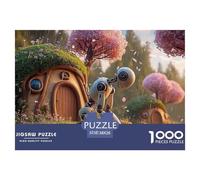 Sinoshow_24085_photo_of_an_ai_robot_praying_under_a_cherry_blos_191035de-94b4-4a72-bc07-254de6a7b726_1 1000 Pieces Puzzles Impossible Hard Difficult Jigsaw Puzzle, Unique Challenging Educational Toys