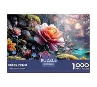 Sinoshow_24085_pink_rose_yellow_daffodil_and_blue_forget-me-not_c00aae03-c0e5-420c-b9d5-1f61eb95805d_2 1000 Pieces Jigsaw Fun Challenging & Brainteasing Puzzle Game, Stress Releasing Family Game, Fam